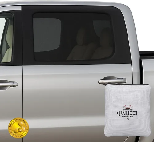 Vista 14 de Qualizzi® - Parasol para ventanas de utilitarios, tamaño XL, 14 tamaños, malla elástica y respirable para acampar, privacidad, insectos, protección