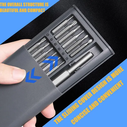 Vista 3 de 24 in 1 Mini Magnetic Small Screwdriver Set, Precision Screwdriver Set for Phone, Computer, Watch, Laptop, Macbook, Game Console, Eyeglass