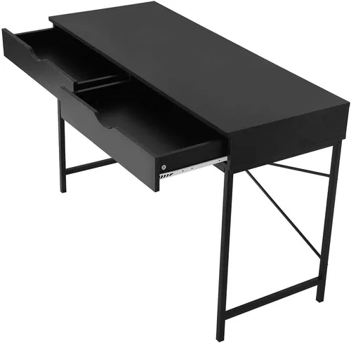 Vista 5 de Dinmmgg Home Computer Desk with Drawers, Home Office Furniture, Makeup Vanity Desk, Writing Desks, Study Table with 2 Storage Drawers for Home