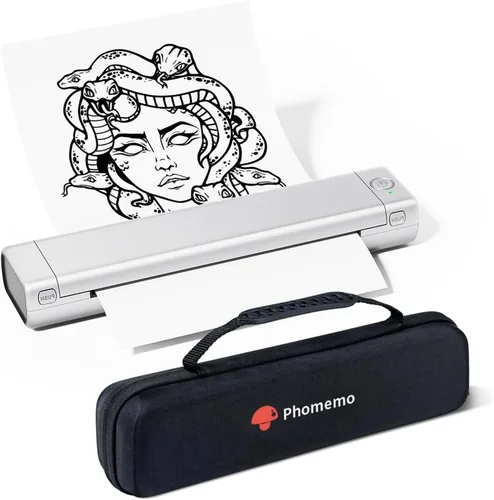 Vista 13 de Phomemo Impresoras portátiles inalámbricas para viajes, M08F impresora térmica Bluetooth compatible con papel tamaño carta de EE.UU. de 8.5"x11