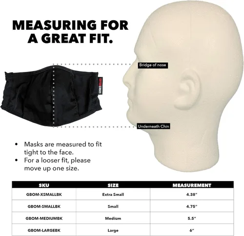 Vista 6 de Gator Cases - Máscara facial de doble capa con solapa magnética de algodón, ideal para tocar instrumentos de viento, beber, ir a eventos y viajes