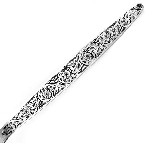 Vista 6 de Chef Kunz - Cuchara de cincel para grabar, 9 pulgadas, 2.5 cucharadas, cuchara de servir de acero inoxidable 18/10 Cucharas de cocina