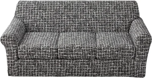 Vista 49 de CRFATOP Fundas para sillas suaves de 2 piezas para perros, fundas elásticas para sillón de 1 plaza, fundas de muebles de sofá lavables con 1 funda