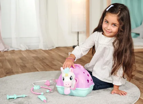 Vista 4 de Simba 105542140 - Maleta de 9.1 x 7.9 in, con diseño de unicornio de felpa, 7.9 in, 9.1 x 7.9 in