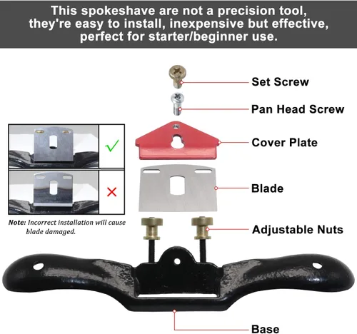 Vista 4 de KOOTANS 2 radios ajustables de 9 pulgadas y 10 pulgadas con base plana, 4 cuchillas de repuesto y lima de raspado de 4 vías, herramienta