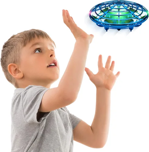 Vista 11 de Force1 Scoot - Dron de mano para niños o adultos, con sensor de movimiento de manos libres, mini dron, práctico para interiores, pequeño juguete Rojo