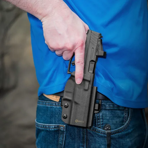 Vista 7 de GRITR OWB Kydex - Funda para pistola de mano derecha compatible con los modelos Taurus GX4 Carry Toro Accesorio de pistola EDC con corte óptico
