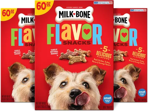 Milk-Bone Flavor Snacks - Golosinas para perros pequeños, 60 onzas (paquete de 3) de The J.M. Smucker Co.