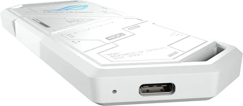 Vista 17 de ASUS ROG Strix Arion White M.2 NVMe SSD, carcasa USB 3.2 Gen 2x1 tipo C (10Gbps), doble USB-C a C y USB-C a A, sin destornillador, almohadillas