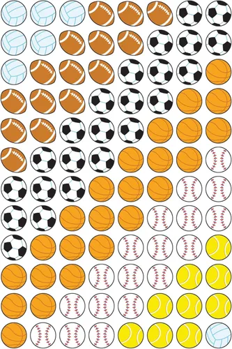 Vista 2 de Trend, Inc. - Pegatinas superformas de pelotas deportivas, 800