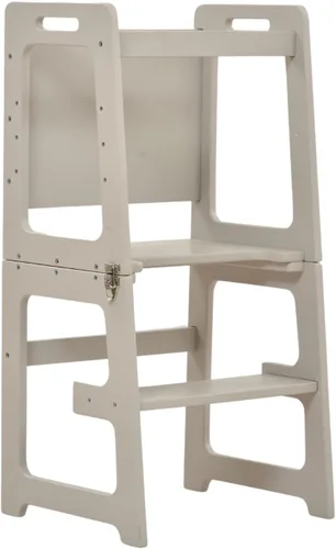 Vista 9 de Avenlur Date - Taburete plegable 4 en 1 para niños pequeños con pizarra, escritorio y silla, taburete de cocina estilo Montessori y Waldorf