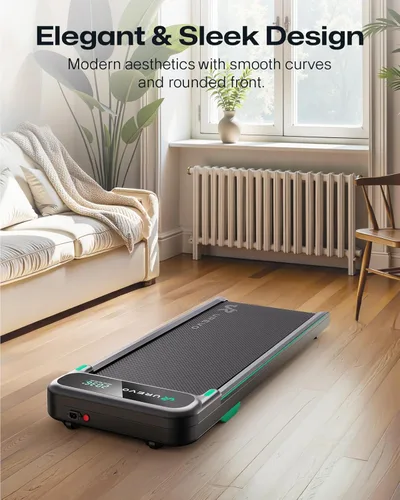 Vista 2 de UREVO Smart Walking Pad, Quiet Under Desk Treadmill with APP & Remote, Portable Shock-Absorbing Walking Jogging Machine, Sleek Compact Design for