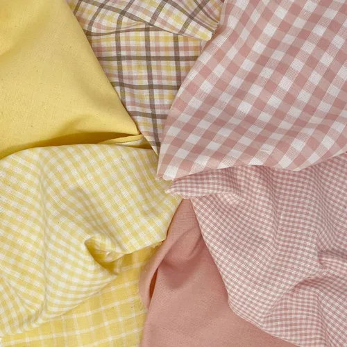 Vista 4 de JCS - Tela hecha en casa de 3 cuadros 100% algodón Flora Yellow 3 - Vendido por The Yard