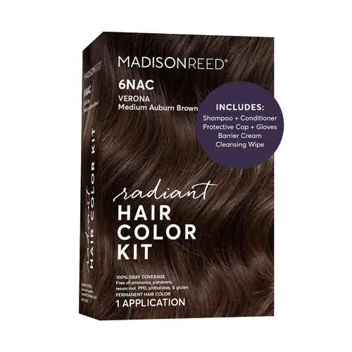 Vista 79 de Madison Reed - Kit de tinte radiante para el cabello, tinte permanente para el cabello, 100 % cobertura de canas, sin amoníaco, castaño Sondrio