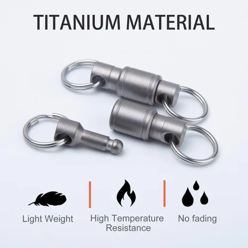 Vista 5 de Autuveen Titanium Quick Release Keychain,Detachable Key Chain Pull Apart Key Ring for Men Women,Keychain Accessorie for Purse