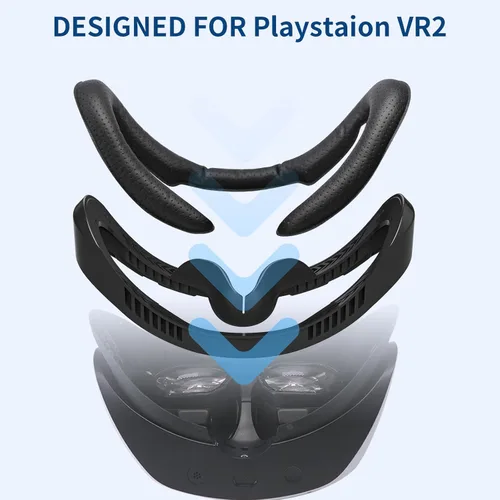 Vista 3 de VR Face Pad for Playstation VR2, PSVR2 Fitness Facial Interface Cushion Pad, PSVR2 Face Pad Replacement, Breathable Holes Leather Foam Cushion