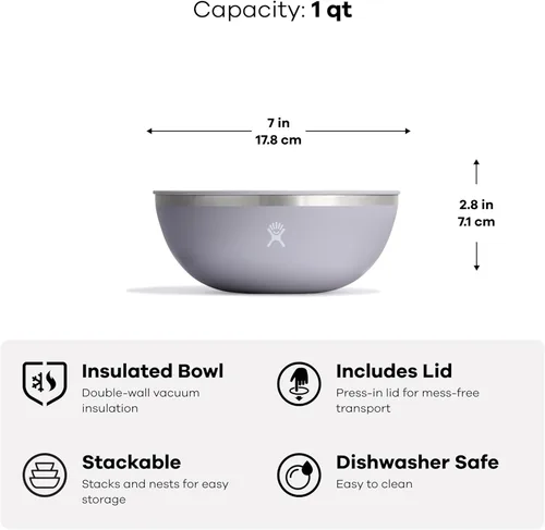 Vista 3 de Hydro Flask Outdoor Kitchen Bowl - Stainless Steel Dinnerware Reusable Camping Gear Mess Kit - Dishwasher Safe, BPA-Free, Non-Toxic