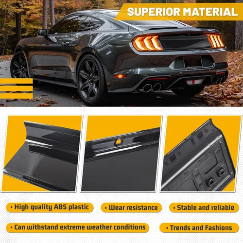 Vista 3 de KUAFU Panel de guarnición para tapa de maletero trasero compatible con Ford Mustang GT 2015-2023, cubierta central de maletero decorativa, tapa