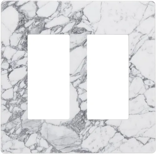 Vista 74 de Arte Moderno Abstracto de Lujo Turquesa Oscuro Verde Azulado Azul Gris Patrón Texturizado de Mármol 1 Gang Interruptor de Luz de Palanca Simple