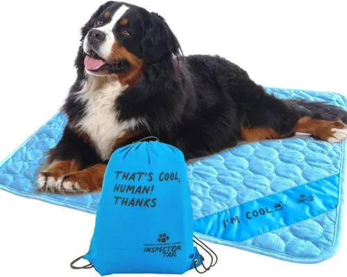 Vista 9 de INSPECTOR TAIL 3D ChillPocket - Alfombrilla de enfriamiento para perros con bolsa de cuerda y células de aire para una mejor circulación