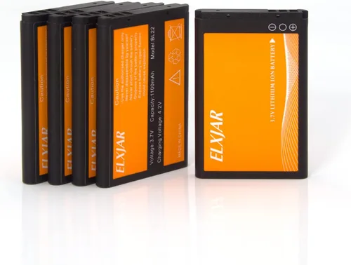 Paquete de 5 baterías de iones de litio de 3.7 V 1100 mAh de repuesto para radios bidireccionales Retevis RT22 RT22S RT15 RT19 LUITON LT-316