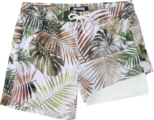 Vista 26 de Mens Swim Trunks with Compression Liner 5 Inch Inseam Swimming Trunks Shorts for Men