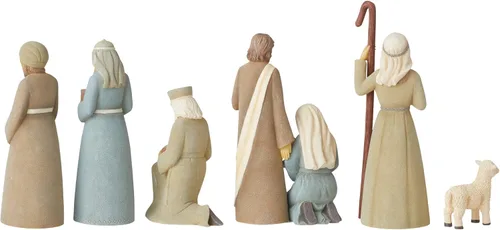 Vista 2 de Enesco Foundations Nativity - Juego de figuras en miniatura, 4.5 pulgadas, multicolor