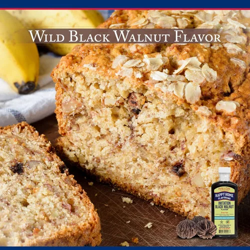 Vista 4 de Happy Home Sabor de nogal negro de imitación, sin alcohol, certificado Kosher, 7 onzas.