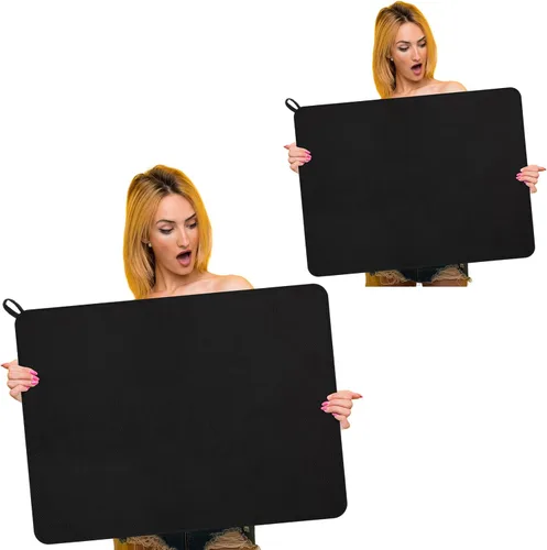 Vista 10 de Hushee Paquete de 2 tapetes extra grandes para secar platos, de microfibra, absorbentes, para secado de platos, tapetes escurridor de platos de gran
