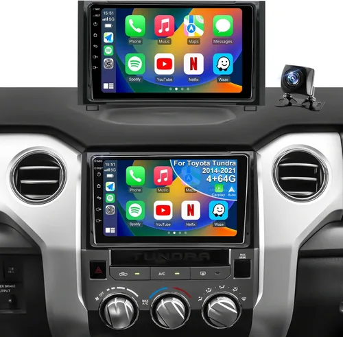 4G + 64G Actualización Android Car Radio para Toyota Tundra 2014-2021, audio del coche HD 9 pulgadas pantalla táctil Setero unidad principal