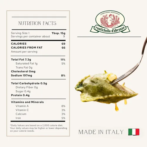 Vista 2 de Rustichella D' Abruzzo Salsa genovesa Pesto Alla, 4.6 onzas líquidas