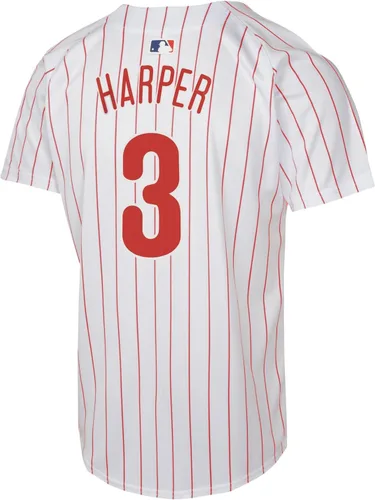 Vista 3 de Outerstuff Bryce Harper Philadelphia Phillies MLB - Camiseta de jugador casero para niños de 8 a 20 años, color blanco