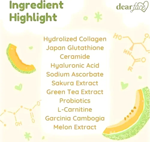 Vista 3 de Beauty Milk Japanese Collagen MELON Drink - 50,000mg Hydrolyzed Collagen, 6.3 Ounce (Pack of 1)