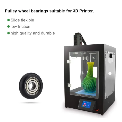 Vista 3 de Polea de plástico para impresora 3D, rodamientos lineales, rodamientos de rodillos, rodamientos lineales para impresora 3D, 9