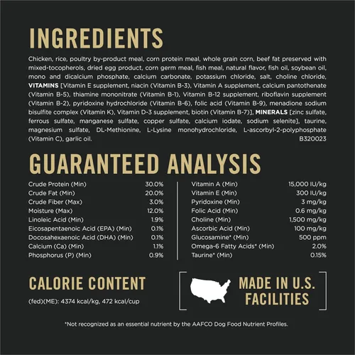 Vista 4 de Purina Pro Plan Sport Development 30/20 Fórmula de pollo y arroz, alimento para perros con alto contenido de proteínas para cachorros, bolsa de 24