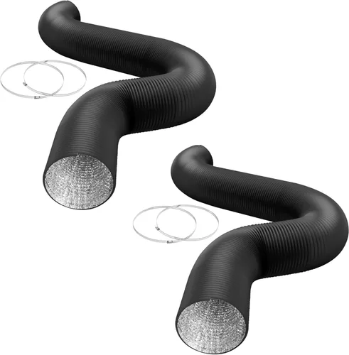 Vista 32 de iPower Manguera de ventilación flexible de 8 pulgadas y 25 pies de conducto de aluminio de 4 capas de protección para secadora para calefacción