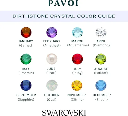 Vista 3 de PAVOI 14K Gold Plated Crystal Birthstone Rings Rings for Women