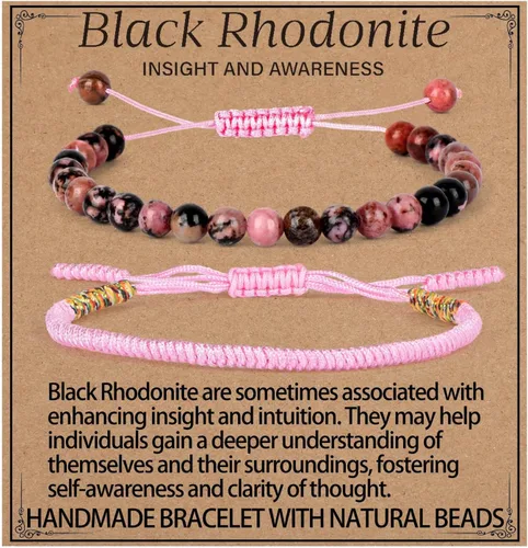 Vista 288 de LPBeads Pulsera de piedra natural hecha a mano de tamaño ajustable