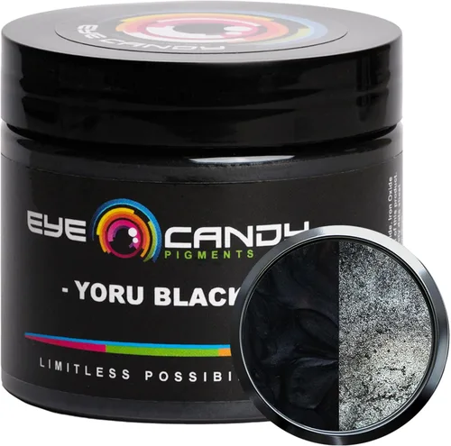 Vista 11 de Eye Candy Pigmento en polvo de mica premium "Ninja Black" (0.88 oz), aditivo multiusos para manualidades carpintería, epoxi, resina, bombas