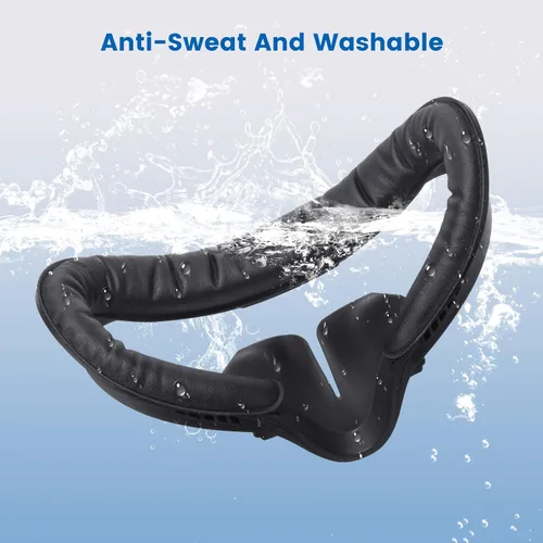 Vista 5 de VR Face Pad for Oculus Quest 2,Facial Interface Bracket Face Cover with Nose Pad, 2pcs PU Leather Foam Cushion for Meta Quest 2 Accessories