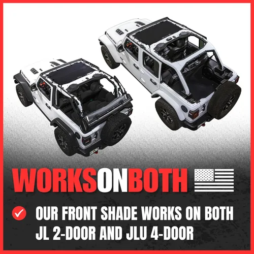 Vista 2 de SPIDERWEBSHADE Parasol de media parte original JL de 4 puertas (2018-2026) Compatible con Jeep Wrangler JL de 2 puertas o JLU Rubicon Sahara