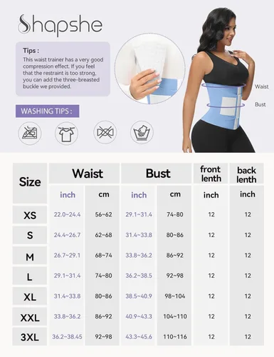 Vista 6 de SHAPSHE Entrenador de cintura para mujer, reductor de cintura para entrenamiento, cinturón de vientre, control de abdomen segmentado, moldeador