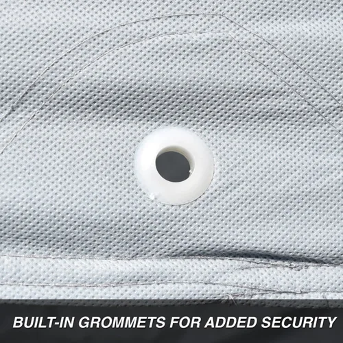 Vista 14 de La cubierta ligera del auto Budge se adapta a los Sedán hasta 157 pulgadas,B-1 (polipropileno, gris)., gris