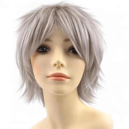 Vista 21 de Modernfairy Dark Orange Wig Short Anime Halloween Wigs for Men Women