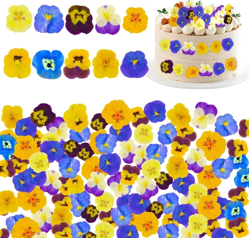 80PCS 10 Tipos de flores comestibles secas prensadas naturales secas flores