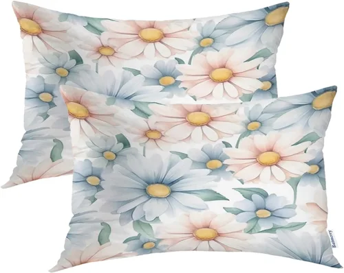 Vista 59 de Batmerry Bunny Basket of Flowers Cute Rabbit Spring Scene Throw Pillow Covers, A Cute Bunny Flowers Decorative Pillow Covers Digital Printing