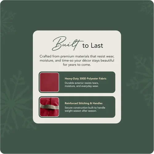 Vista 6 de Covermates Keepsakes - Bolsa vertical de almacenamiento para árbol de Navidad, árboles resistentes para cubiertas de clósets, poliéster 300D