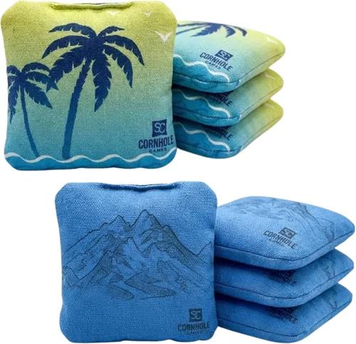 Vista 22 de Bolsas Profesionales de Cornhole de Doble Cara - 16 oz 6x6 con Relleno de Resina Premium - Bolsas de Frijoles Pro de Torneo Oficial