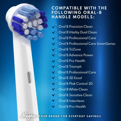 Vista 4 de Cabezales de repuesto para cepillos de dientes compatibles con Oral-B Braun, paquete de 12 Mejor cepillo de dientes eléctrico compatible con Oralb