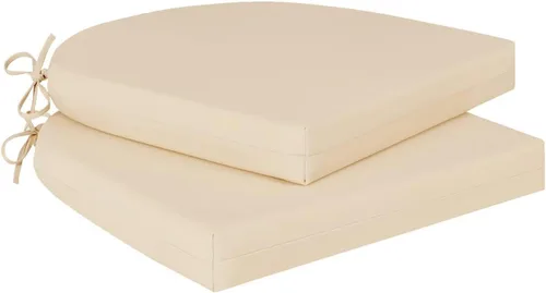 Vista 30 de Cozyide Cojines para sillas de exterior, cojines de asiento de patio impermeables con correas ajustables, cojines cuadrados para sillas de patio